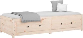 vidaXL Sof&aacute; cama sin colch&oacute;n madera maciza de pino 90x200 cm Vidaxl