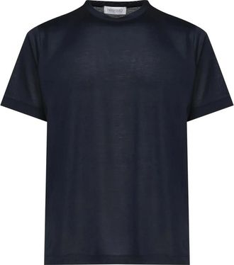 H&egrave;SKIMO T-shirt in Filo di Scozia - Heren - T-shirts - Blauw - L - Katoen - Tops