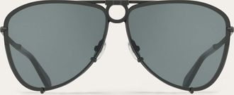 Ferragamo Women Aviator frame sunglasses with interchangeable lenses Black