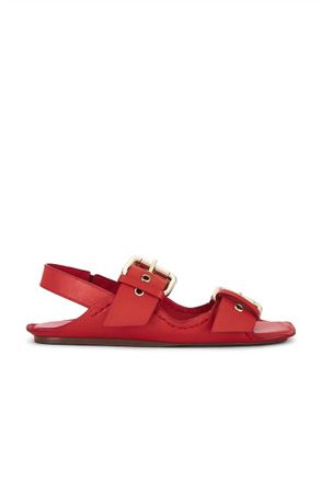 Free People Womens Blossom Buckle Sandal In Salsa