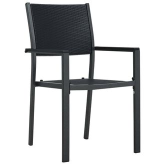 Berkfield Home Decorative 7 Piece Garden Dining Set Black