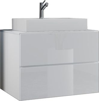 ebuy24 Ebuy24 - Vcm 2 Pcs Lavabo De Lavabo Lavabo Gabinete Inferior Ancho 60 Cm Muebles De Ba&ntilde;o Conjunto Con Cajones Lendas (blanco)