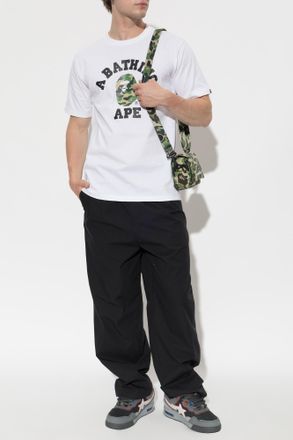 A Bathing Ape T-shirt With Logo, Mens, White