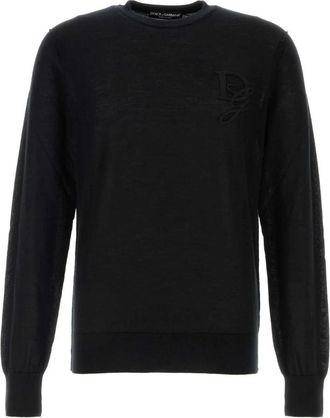 Dolce & Gabbana Luxe Zwarte Cashmere Sweater - Heren - Cashmere truien - Zwart - L - Kasjmier - Truien & Vesten