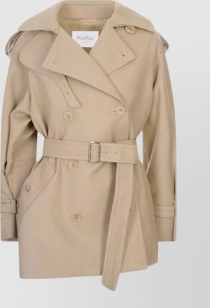 Max Mara double breasted belted trench coat nylon silk