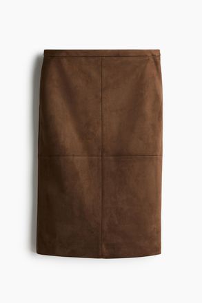 H&M Bleistiftjupe - Dunkelbraun