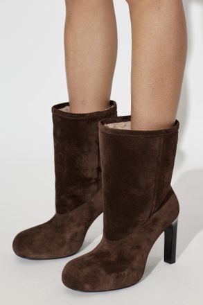 Balenciaga Fargo Heeled Ankle Boots, Womens, Brown