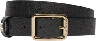 Patrizia Pepe Gehamerd leren riem voor lage taille - Dames - Riemen - Zwart - L - Leer - Accessoires