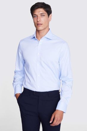 Moss Tailored Fit Sky Dobby Stretch Shirt