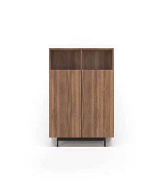 HERDASA Mueble Auxiliar Modelo 603-1 Acabado Nogal, 110 X 90 X 34 (alto X Ancho X Fondo)