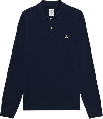 Brooks Brothers Tops, Heren, Blauw, XL, Katoen, Supima Katoen Piqu&eacute; Polo met Logo