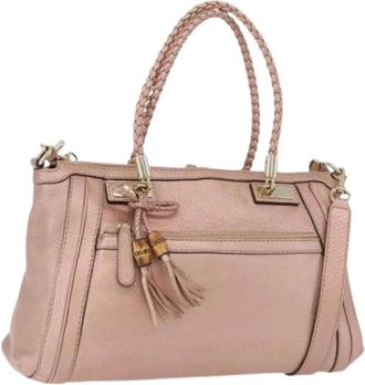 Gucci Pre-owned Handbags, female, Pink, Size: ONE SIZE Pre-owned Vintage Tote Bag
