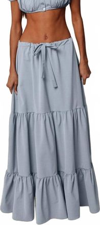 Montce Swim Cottage Maxi Skirt In Light Denim