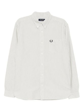 Fred Perry Gestreept overhemd - Groen