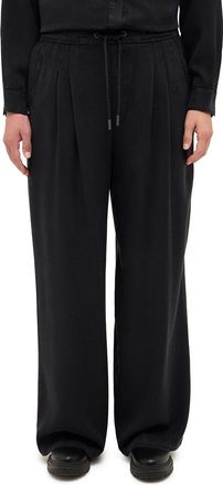 Mustang 5-Pocket-Hose MUSTANG Damen Style Mirabelle, Damen, Gr. 40, schwarz (4185 schwarz), Web, 100% Lyocell, unifarben, weit, Hosen 5-Pocket-Hose