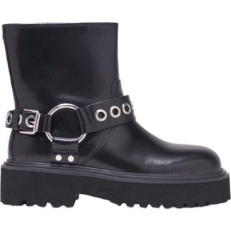 Maje Leather biker boots in Black at Nordstrom, Size 38