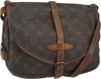 Louis Vuitton Pre-owned Canvas Cross Body Tas - Dames - Vintage Schoudertas - Bruin - ONE Size - Vintage
