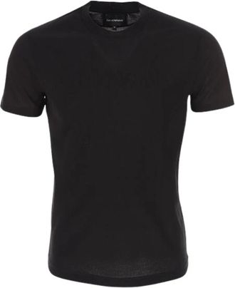 Emporio Armani Basis Zwart Unisex T-Shirt Logo - Heren - T-shirts - Zwart - XL - Katoen - Tops