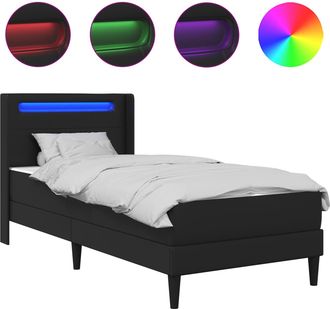 vidaXL Estructura De Cama Con Colch&oacute;n Negro 100 X 200 Cm Vidaxl