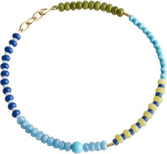Madewell Semiprecious Beaded Choker Necklace in Classic Indigo at Nordstrom