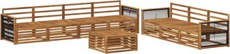 vidaXL Conjunto De Sof&aacute;s De Exterior 8 Uds. Natural Vidaxl