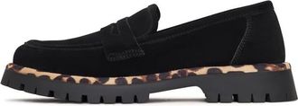 Cesare Gaspari Chique loafers met een chunky zool Lily - Zwart - Dames - Loafers - Zwart - 39 EU - Su&egrave;de - Schoenen