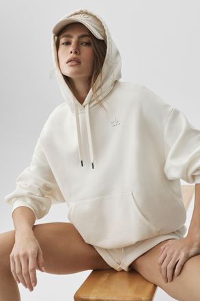 Alo | Accolade Hoodie in Ivory, Size: Medium