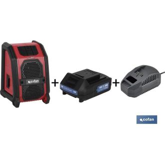 cofan Pack De Altavoz Bluetooth, Bateria 1.5ah Y Cargador