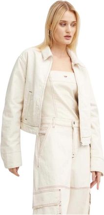 Diesel De-Nova Jacket - Dames - Spijkerjassen - Beige - L - Katoen - Jassen
