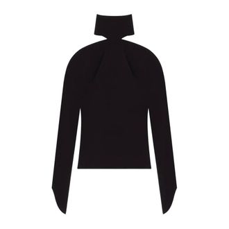 Courr&egrave;ges Illusion Circle Top - Tops - Mujer - Negro - S