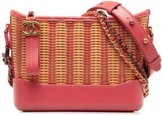 Chanel Pre-owned Gabrielle Schoudertas - Dames - Vintage Schoudertas - Roze - ONE Size - Leer - Vintage