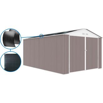 Habitat et Jardin Habitat Et Jardin - Garage in metallo Nevada - 15,36 m&sup2; con pannelli solari