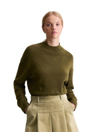 Marc O'Polo Denim Strickpullover MARC OPOLO DENIM, Damen, Gr. XL, dunkelgr&uuml;n melange, Obermaterial: 72% Schurwolle, 26% Polyamid, 2% Elasthan, Rundhals, Pullover Strick