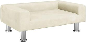 vidaXL Sof&aacute; Para Ni&ntilde;os De Terciopelo Crema 70x45x26,5 Cm Vidaxl