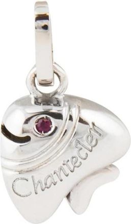 CHANTECLER Zilveren Vis Hanger met Robijn - Dames - Sieraden - Grijs - ONE Size - Accessoires