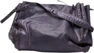 Bottega Veneta Pre-owned Shoulder Bags, female, Purple, Size: ONE SIZE Pre-owned Leather Shoulder Bag