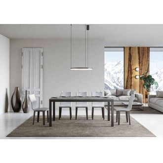 Itamoby Tavolo everyday Evolution piano Cemento 90x180 Allungato 284 telaio Antracite