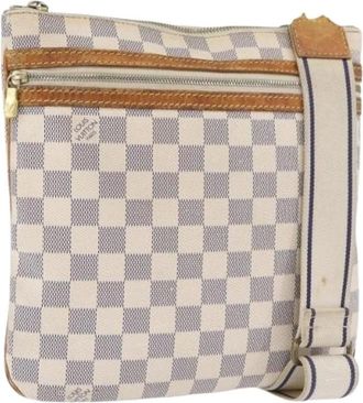 Louis Vuitton Pre-owned Cross Body Bags, female, White, Size: ONE SIZE Pre-owned Damier Azur Shoulder Bag