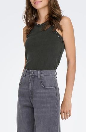 Only Fanja Sleeveless Top in Black Detail Metal Binding at Nordstrom Rack, Size X-Large