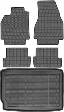 OEM Juego De Alfombrillas De Goma Para Renault Megane Ii Hatchback (2002-2008) + Alfombrilla Para El Maletero