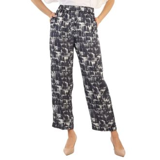 PESERICO Rechte Broek - Dames - Straight fit broeken - Blauw - L - Broeken