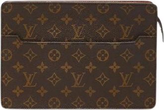 Louis Vuitton Pre-owned Clutches, male, Brown, Size: ONE SIZE Pre-owned Pochette Homme Monogram Clutch Bag