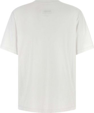 Maison Margiela Logo-Embroidered Cotton T-Shirt - White