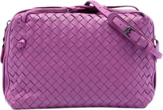 Bottega Veneta Pre-owned Cross Body Bags, female, Purple, Size: ONE SIZE Pre-owned Leather Crossbody Bag