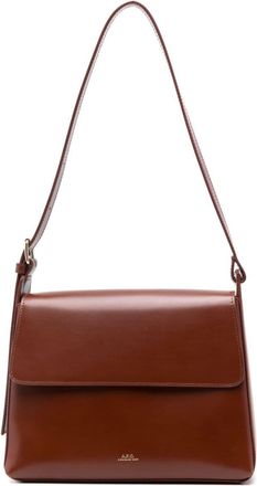 A.P.C. Virginie leather shoulder bag - women - Cotton/Calf Leather - One Size - Brown