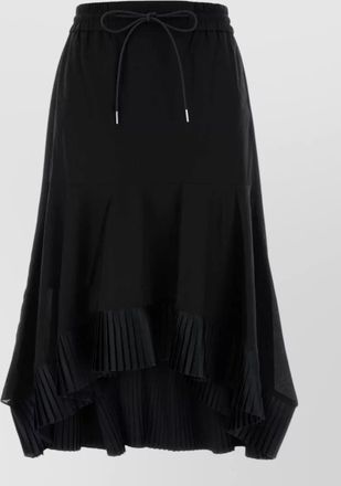 sacai cotton asymmetric skirt
