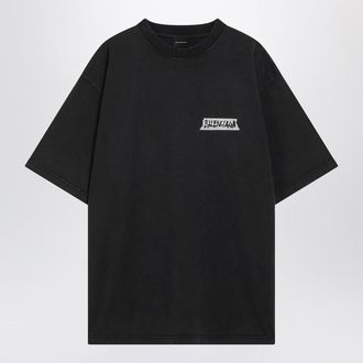Balenciaga Washed Masking Tape T-Shirt With Medium Fit