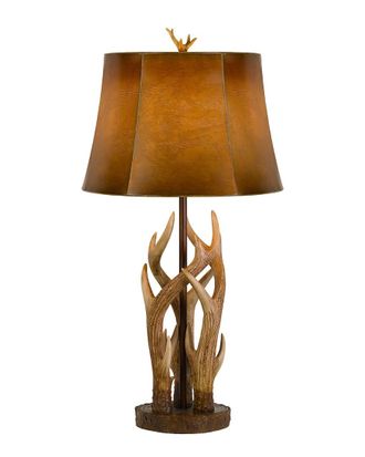 Cal Lighting Calighting Antler Resin Table Lamp