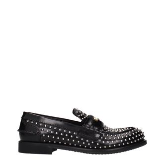 Miu Miu Damens Leder-Loafer Schwarz