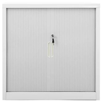 Berkfield Home Sliding Door Cabinet Grey 90x40x90 cm Steel | Size: 90 x 40 x 90 cm
